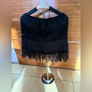 Women Y2k Lace Slip Skirt Mini Ruffle Pleated Flowy Short Skirts